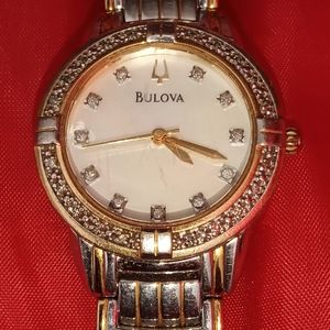 $$100$$-BULOVA-REAL-GOLD-PLATED-WOMENS-WATCH